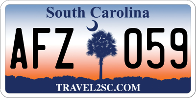 SC license plate AFZ059