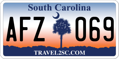SC license plate AFZ069