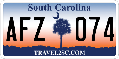SC license plate AFZ074