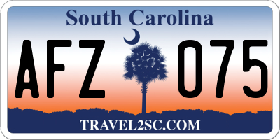 SC license plate AFZ075