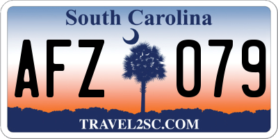 SC license plate AFZ079