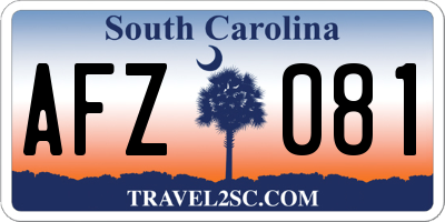 SC license plate AFZ081