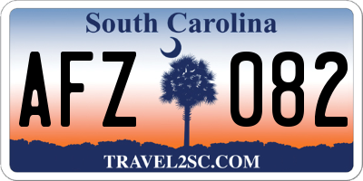 SC license plate AFZ082