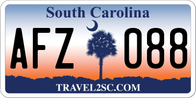 SC license plate AFZ088