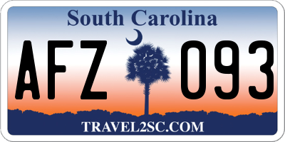 SC license plate AFZ093