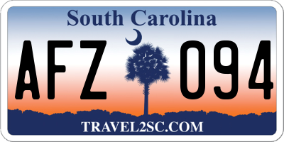 SC license plate AFZ094