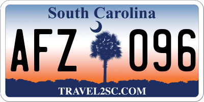 SC license plate AFZ096