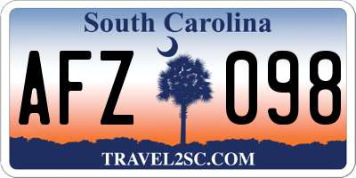 SC license plate AFZ098
