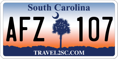 SC license plate AFZ107