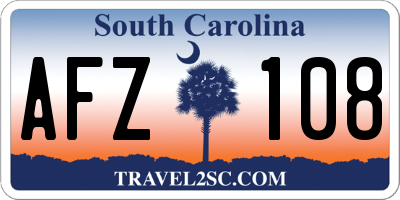 SC license plate AFZ108