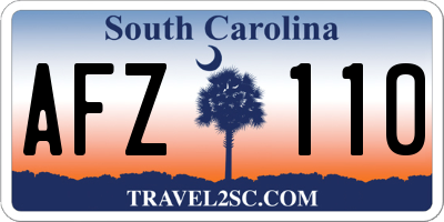 SC license plate AFZ110