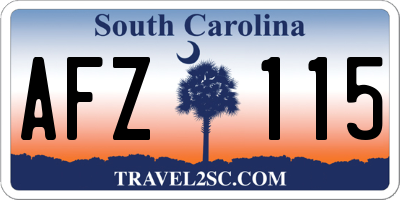 SC license plate AFZ115
