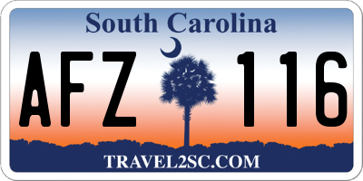 SC license plate AFZ116