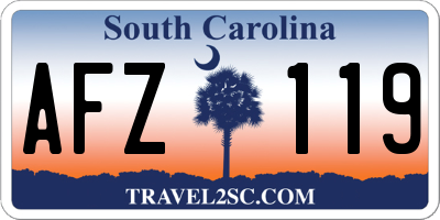 SC license plate AFZ119