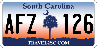 SC license plate AFZ126