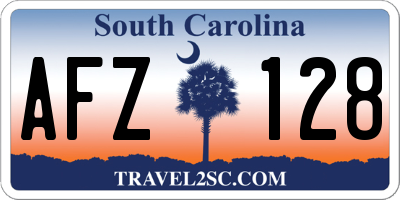 SC license plate AFZ128
