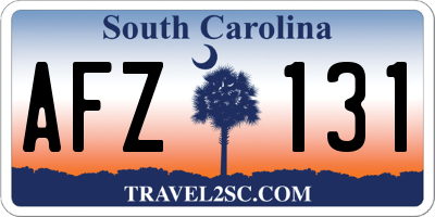 SC license plate AFZ131