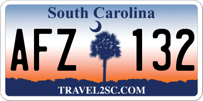 SC license plate AFZ132