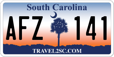 SC license plate AFZ141