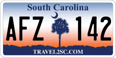 SC license plate AFZ142