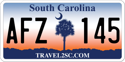 SC license plate AFZ145