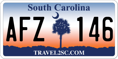 SC license plate AFZ146