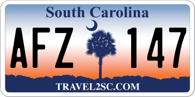 SC license plate AFZ147