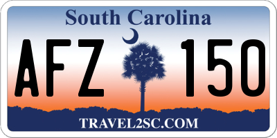 SC license plate AFZ150