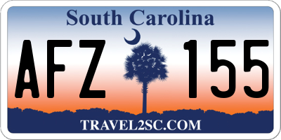 SC license plate AFZ155