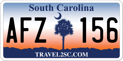 SC license plate AFZ156