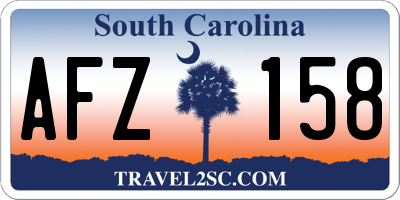 SC license plate AFZ158