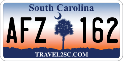 SC license plate AFZ162