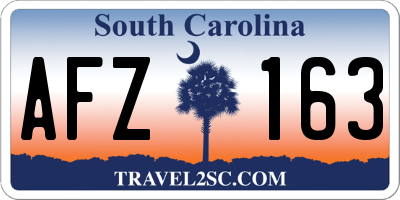 SC license plate AFZ163