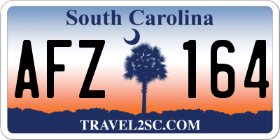 SC license plate AFZ164