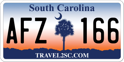 SC license plate AFZ166