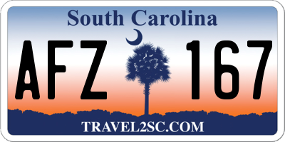 SC license plate AFZ167