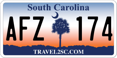 SC license plate AFZ174