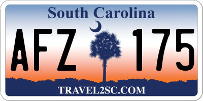SC license plate AFZ175