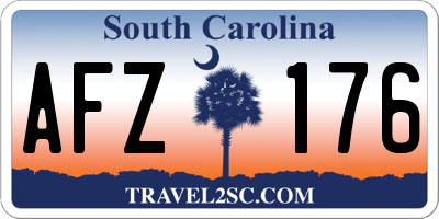 SC license plate AFZ176