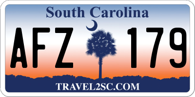 SC license plate AFZ179