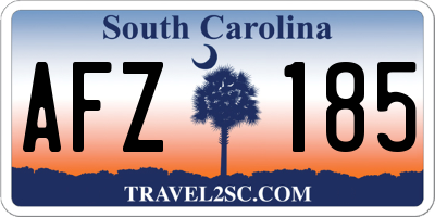 SC license plate AFZ185