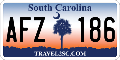 SC license plate AFZ186
