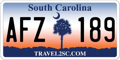SC license plate AFZ189