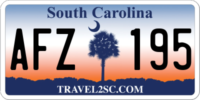 SC license plate AFZ195