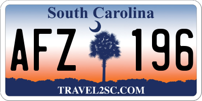 SC license plate AFZ196