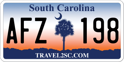 SC license plate AFZ198