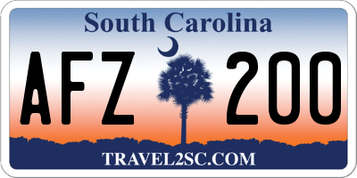 SC license plate AFZ200