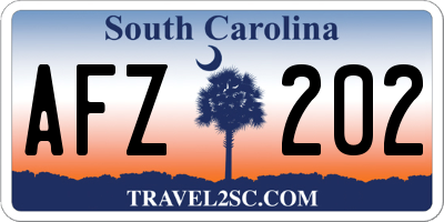 SC license plate AFZ202