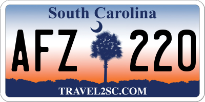 SC license plate AFZ220
