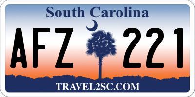 SC license plate AFZ221